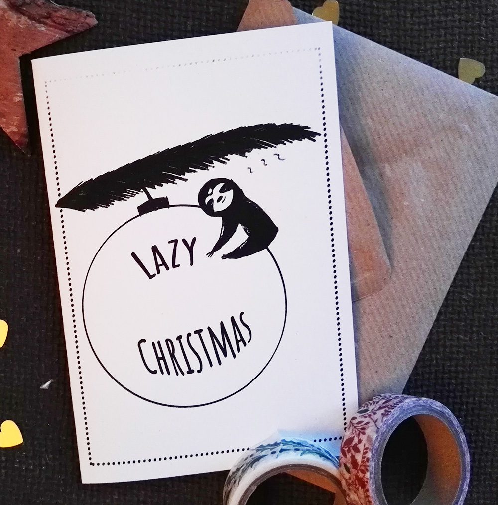 Lazy Christmas Weihnachtskarte2