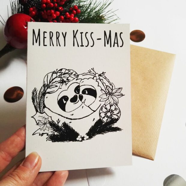 Merry-Kissmas-Faultier-Weihnachtskarte-lovely-sloth_1