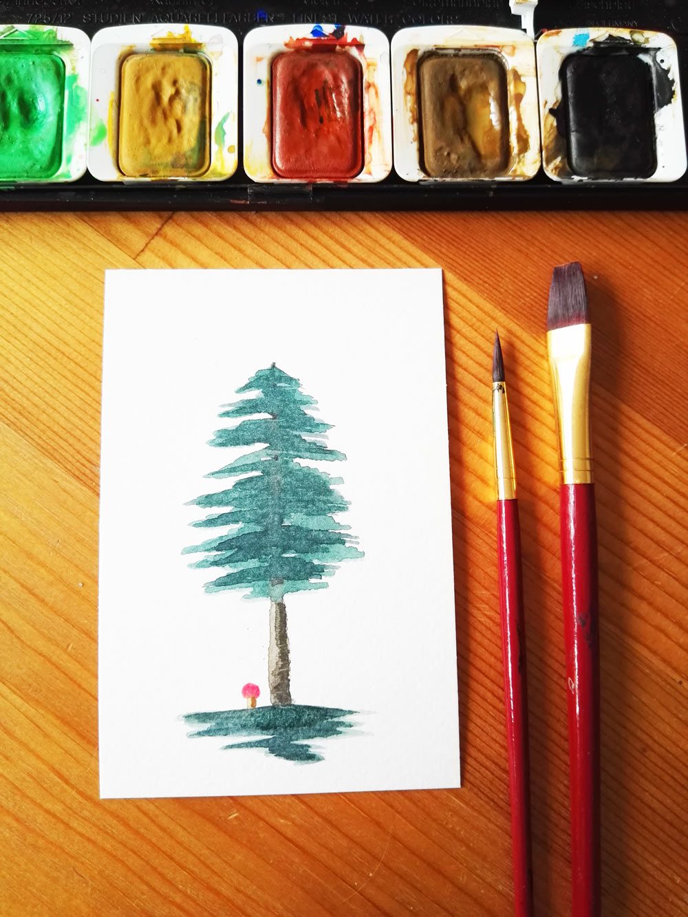 lovely-paintings-mit-Christine-aquarell-tannenbaum